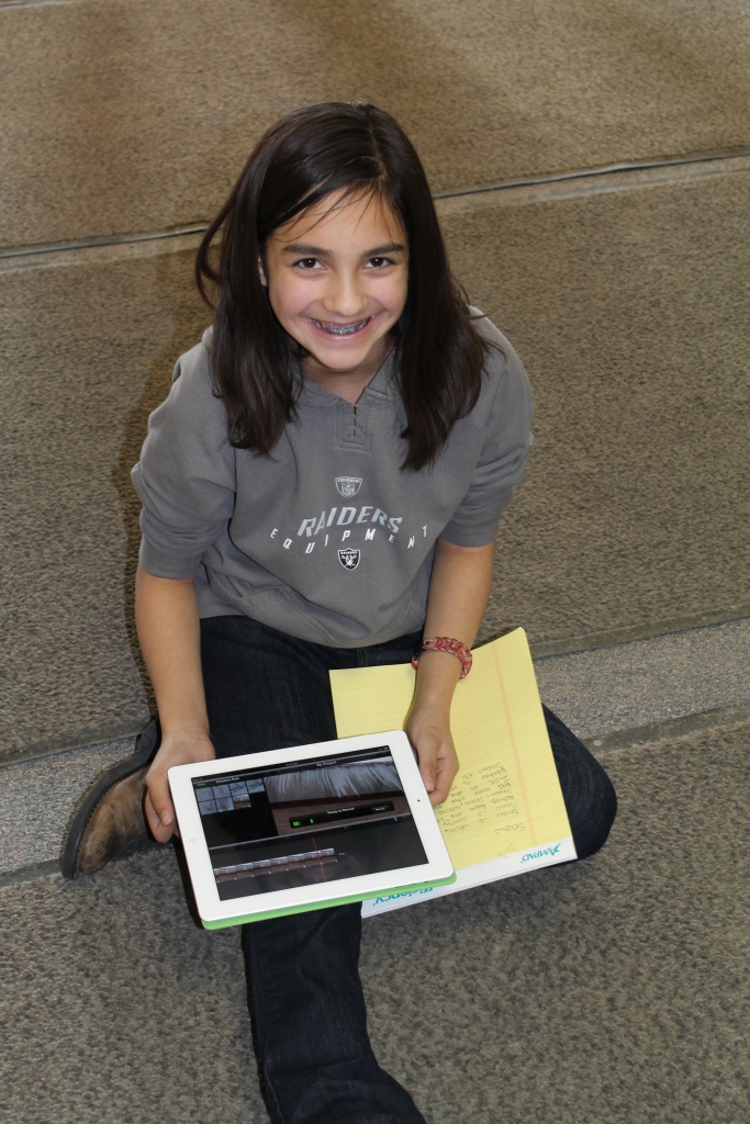 Big Piney 5th grader records her poem in a quiet place!