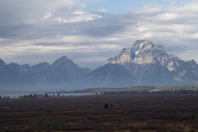 A lovely view of the Tetons from the Jackson Lake Lodge!